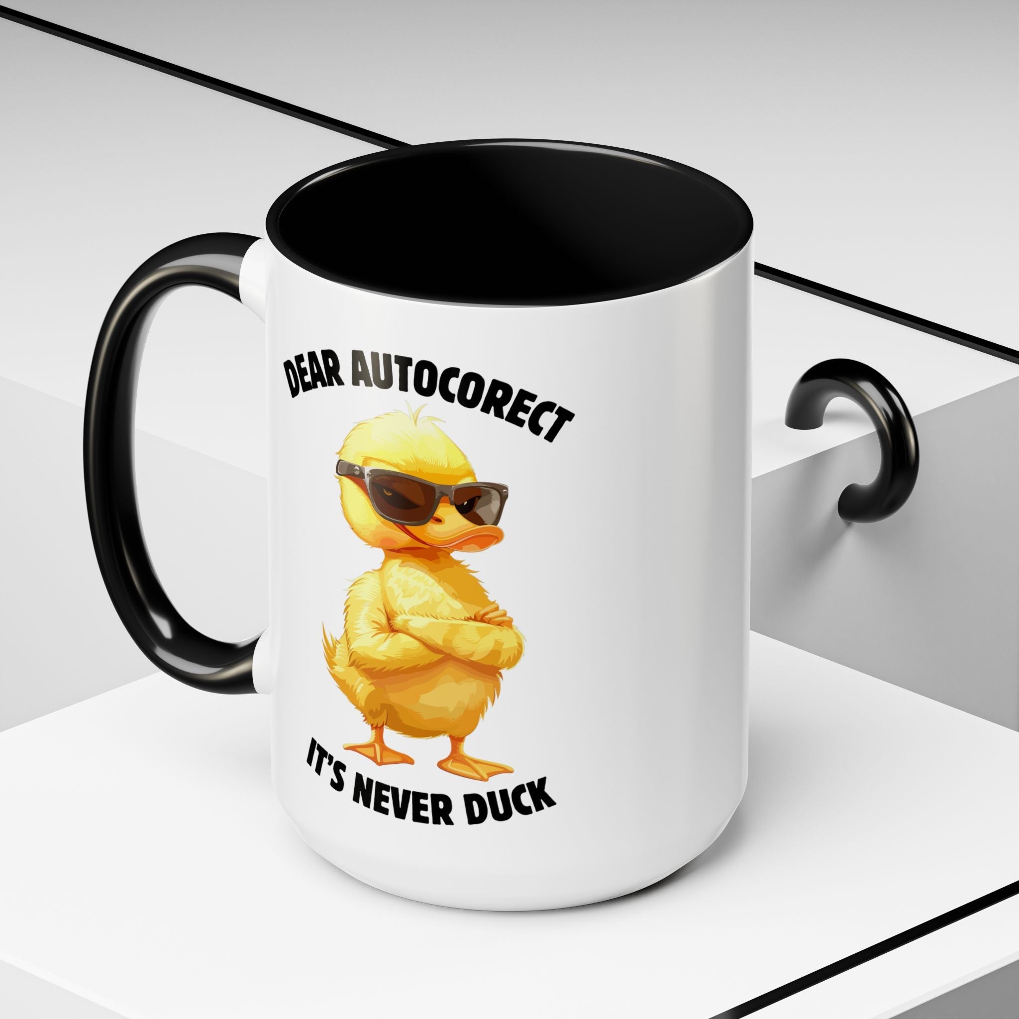 Auto - Correct: It’s Never Duck Mug - Saunni Bee - Meme This