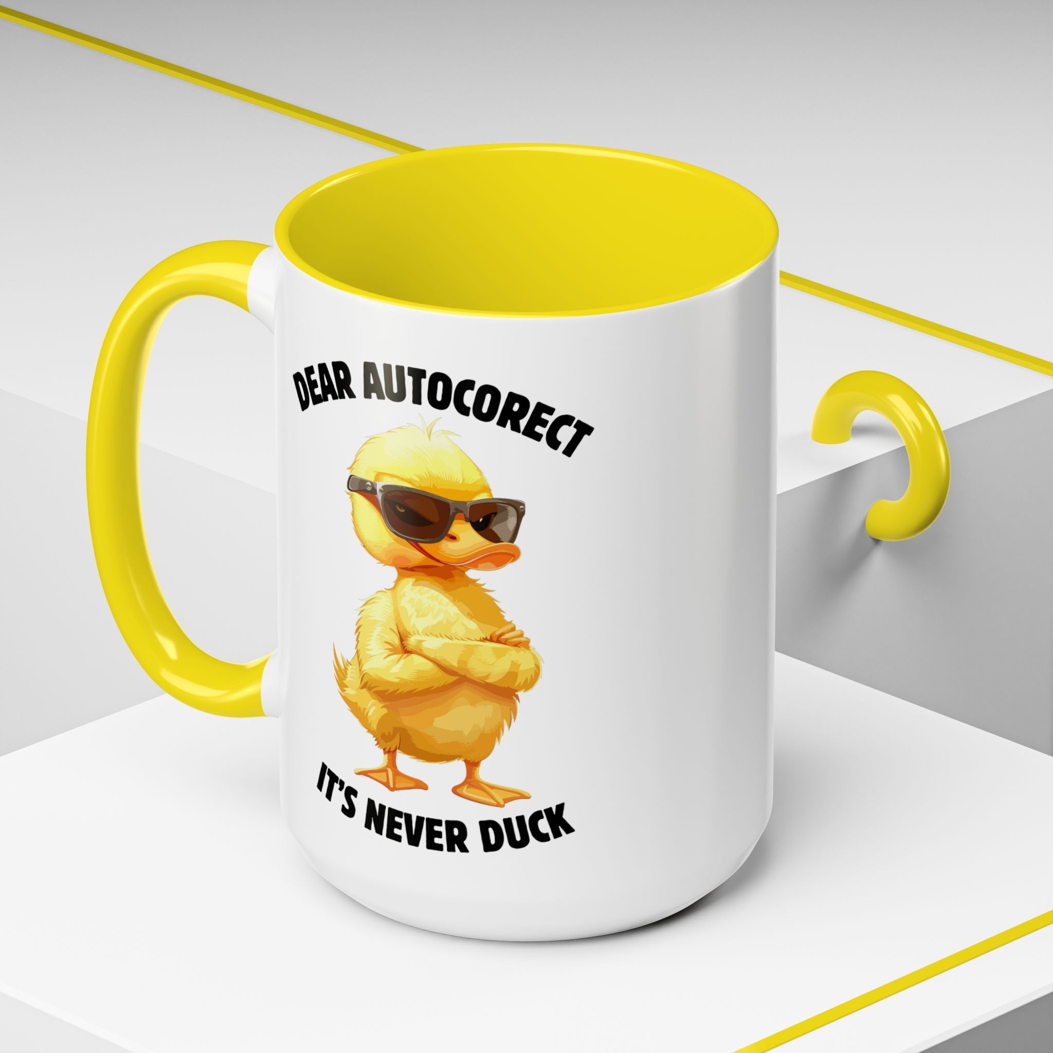 Auto - Correct: It’s Never Duck Mug - Saunni Bee - Meme This