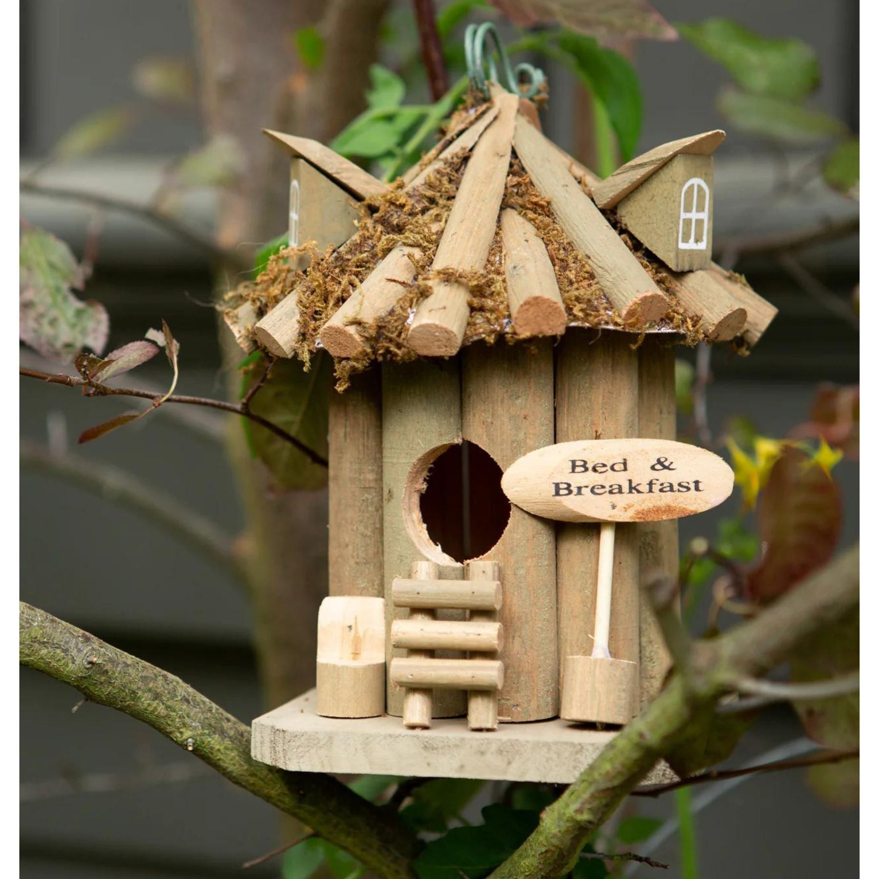 Bed and Breakfast Wood Birdhouse - Saunni Bee - Birdhouse