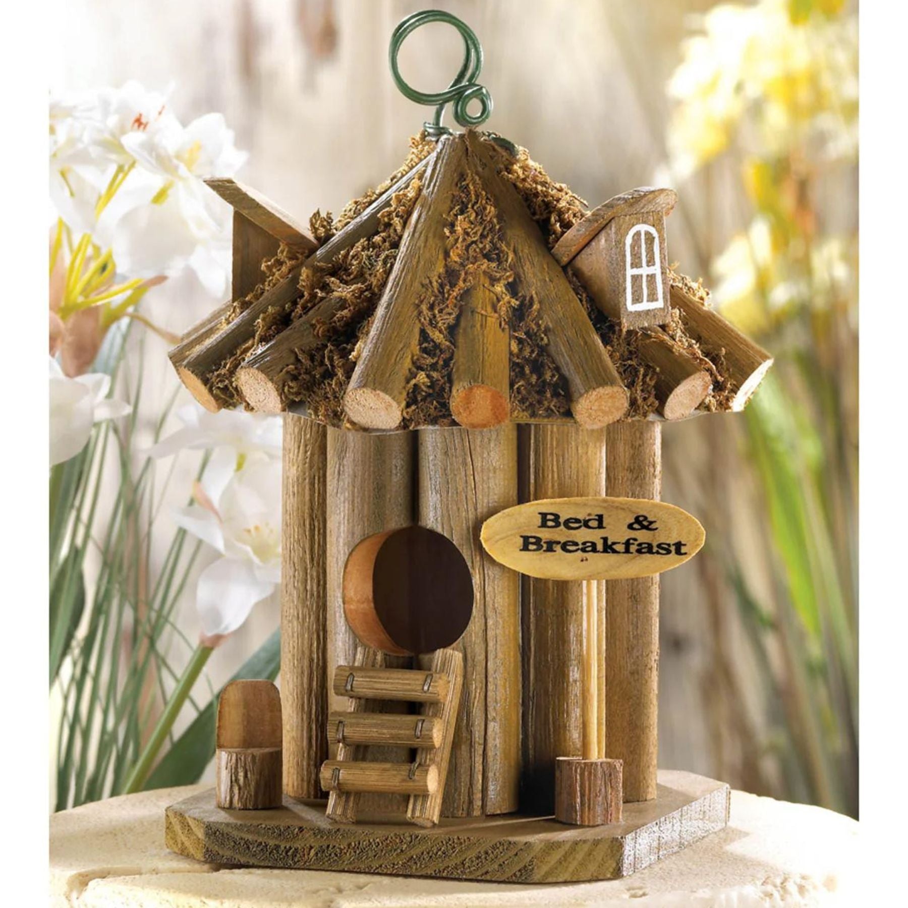 Bed and Breakfast Wood Birdhouse - Saunni Bee - Birdhouse