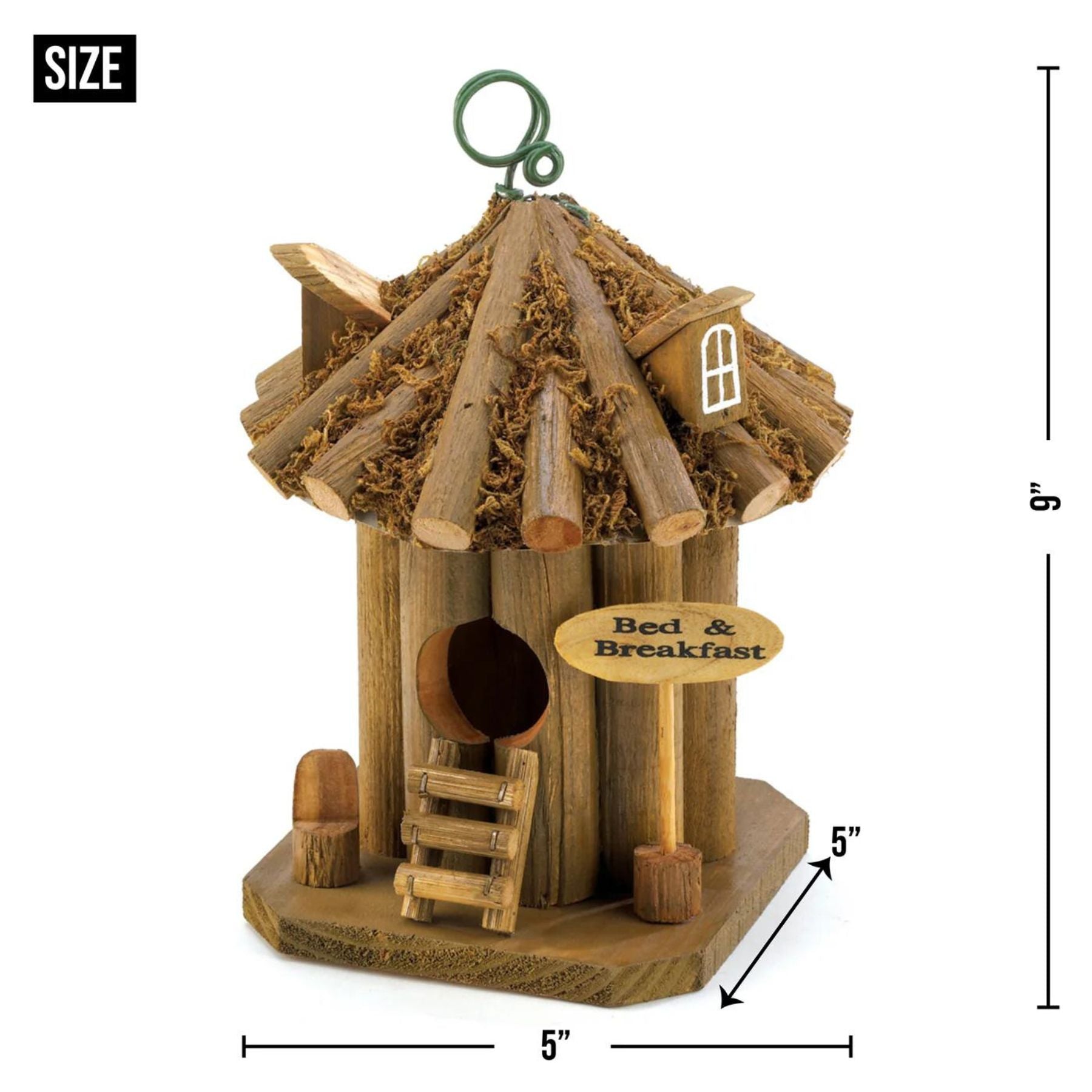 Bed and Breakfast Wood Birdhouse - Saunni Bee - Birdhouse