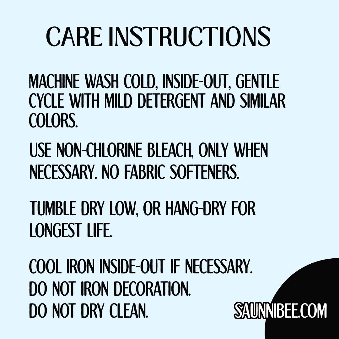 Bella canvas 3001 unisex t-shirt care instructions