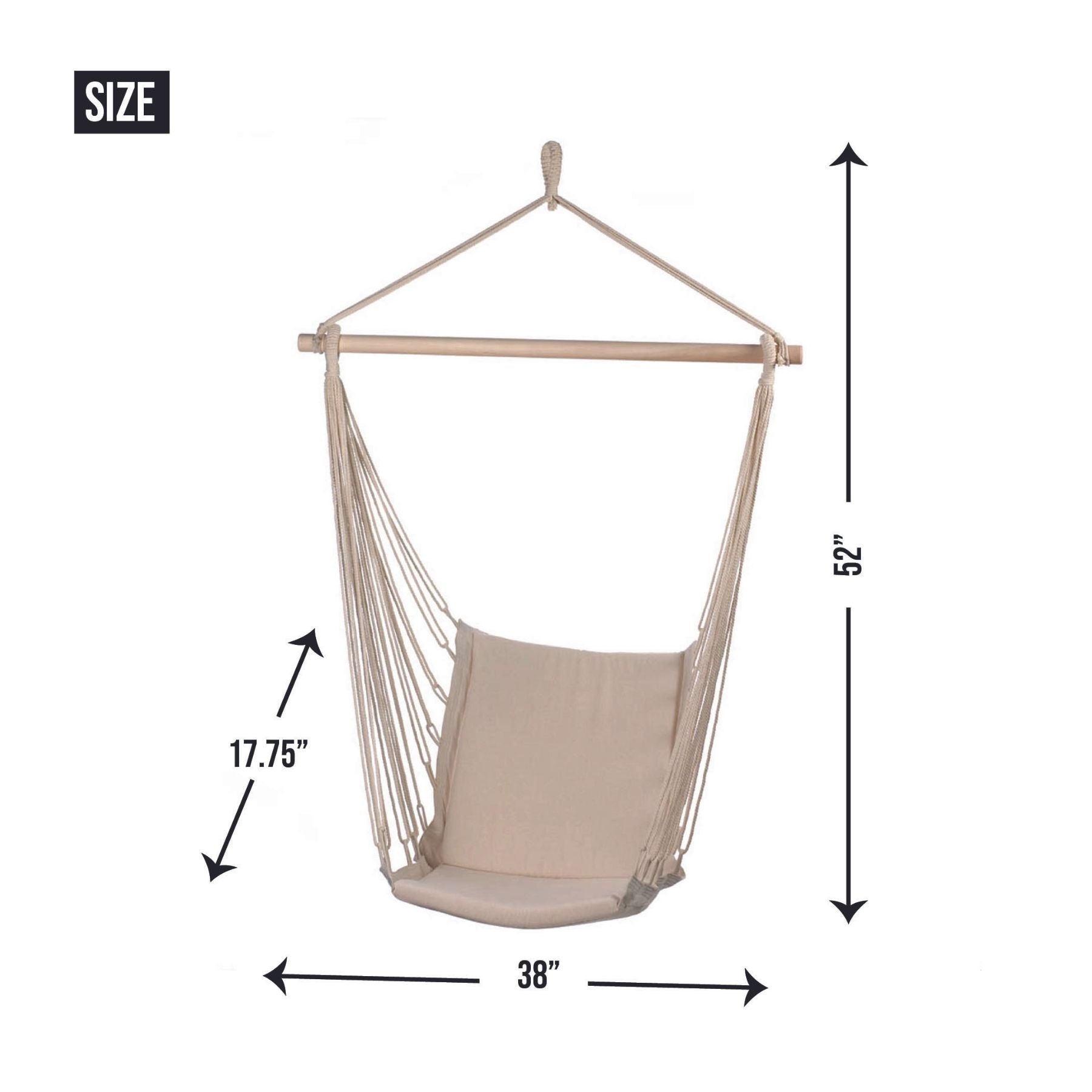 Cotton Padded Swing Chair - Saunni Bee - Padded Porch Swing