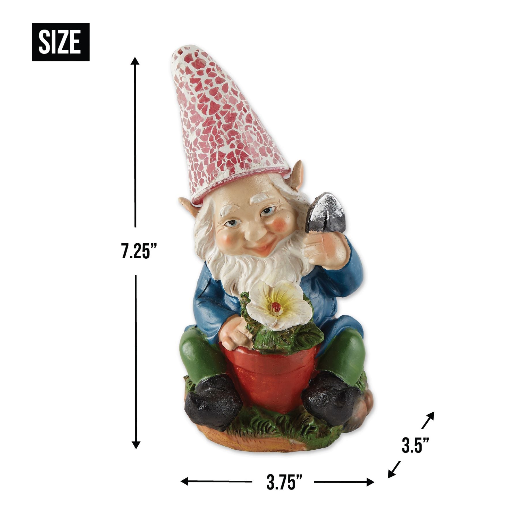 Gardening Gnome Solar Statue - Saunni Bee - Sculptures & Statues