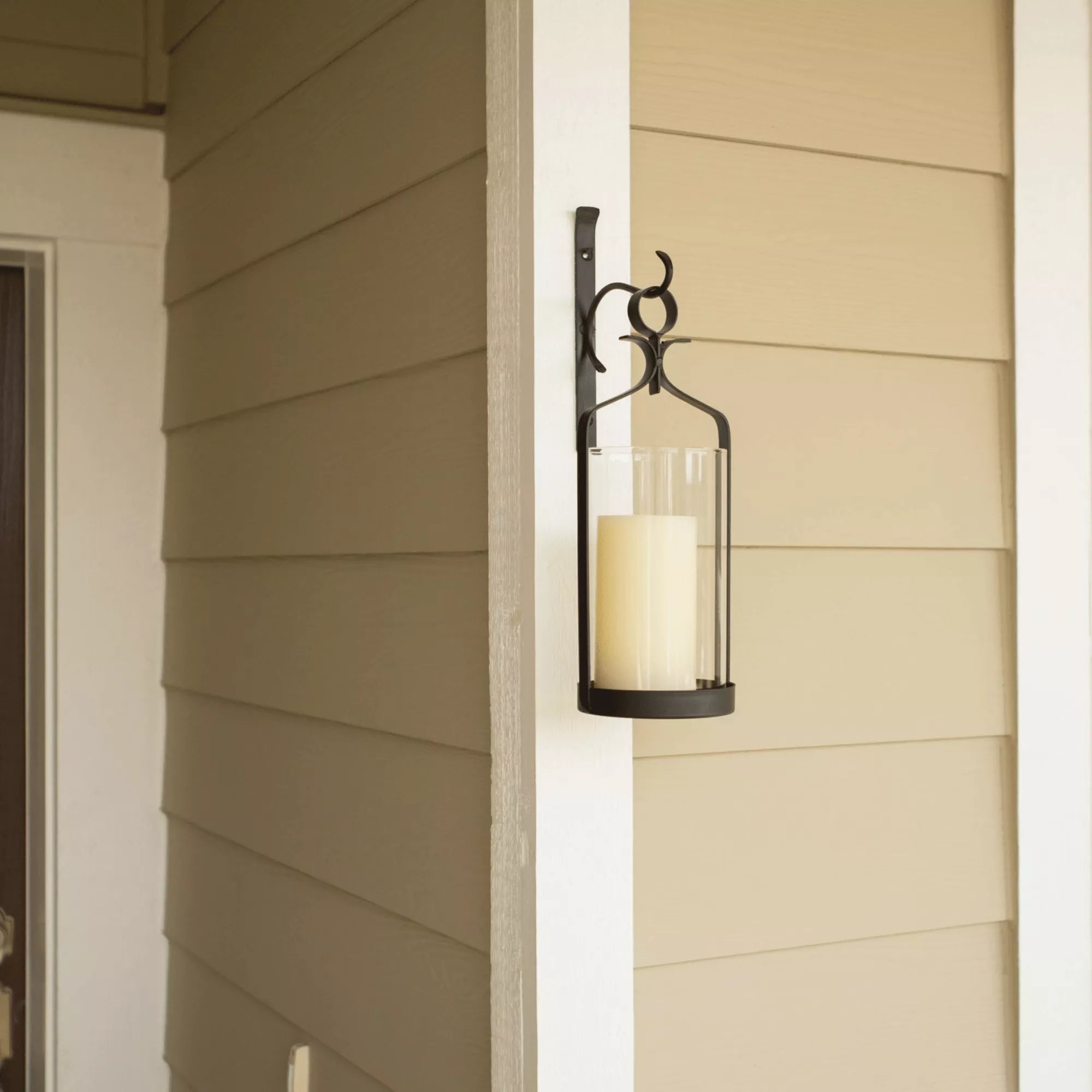 Hanging Hurricane Glass Wall Sconce - Saunni Bee - Wall Candle Sconce