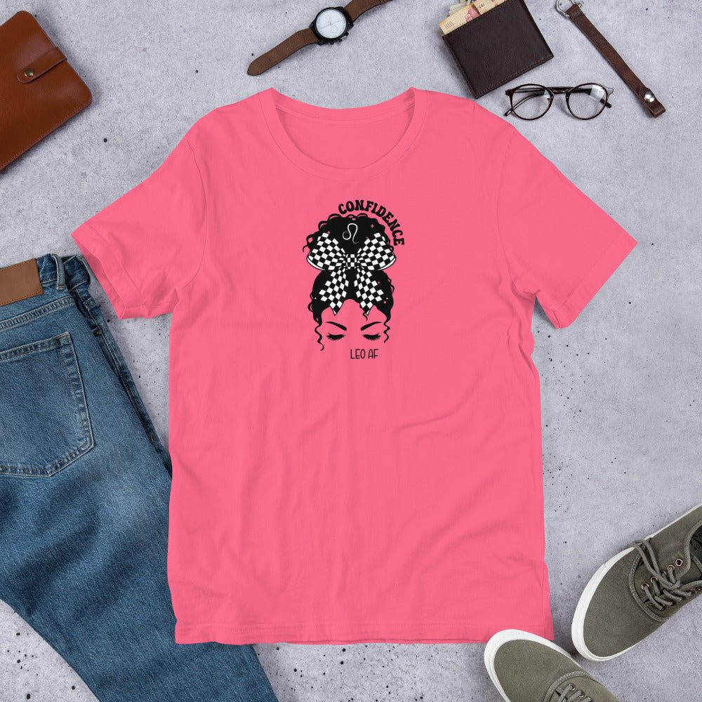Leo AF Unisex T-Shirt – Personalizable Zodiac Gift Idea - Saunni Bee - Zodiac