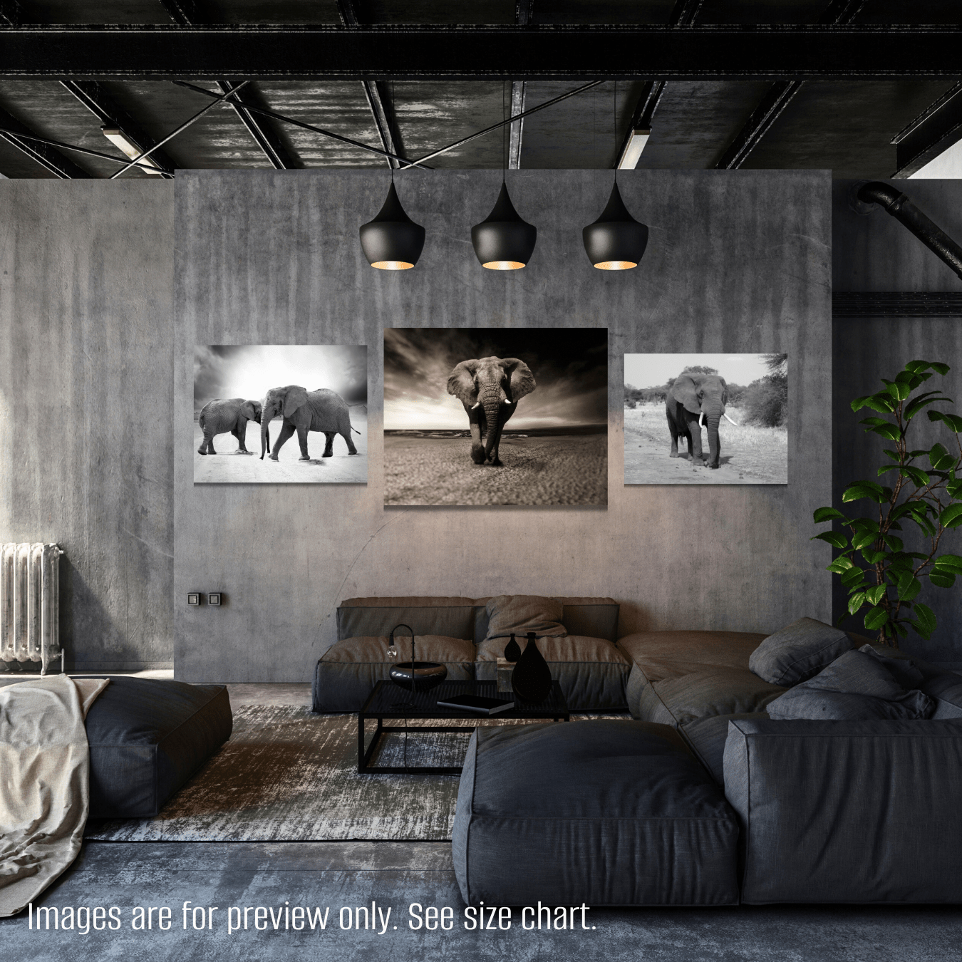 Majestic Stroll – Lucky Elephant Wall Art Print - Saunni Bee - Canvas