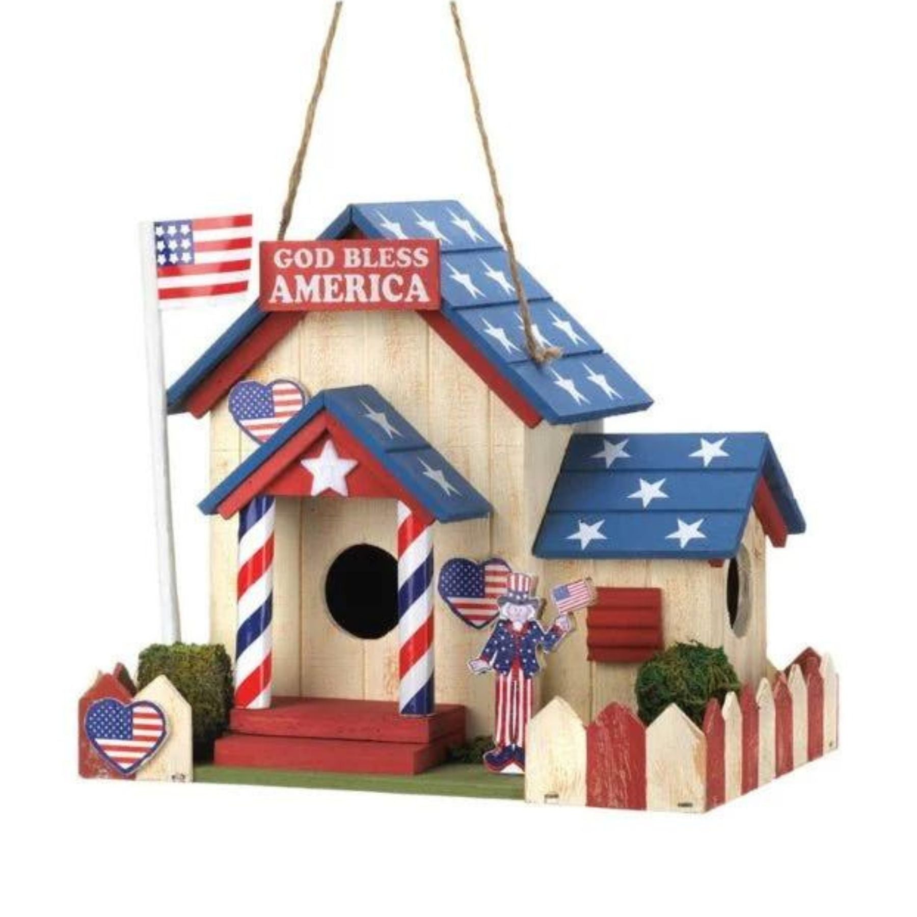 Patriotic Birdhouse - Saunni Bee - Birdhouse
