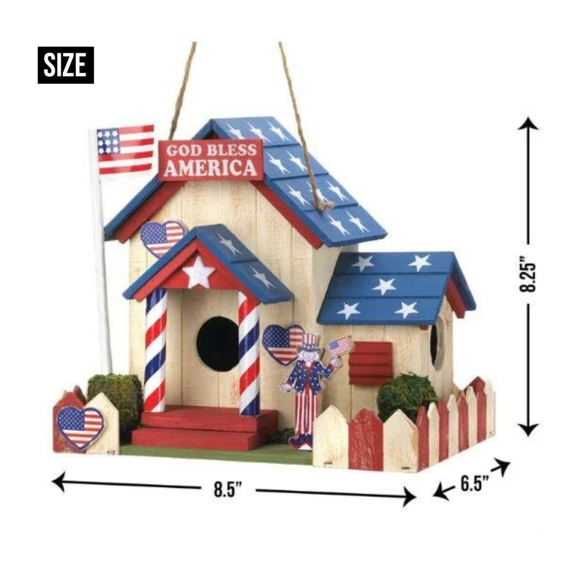 Patriotic Birdhouse - Saunni Bee - Birdhouse