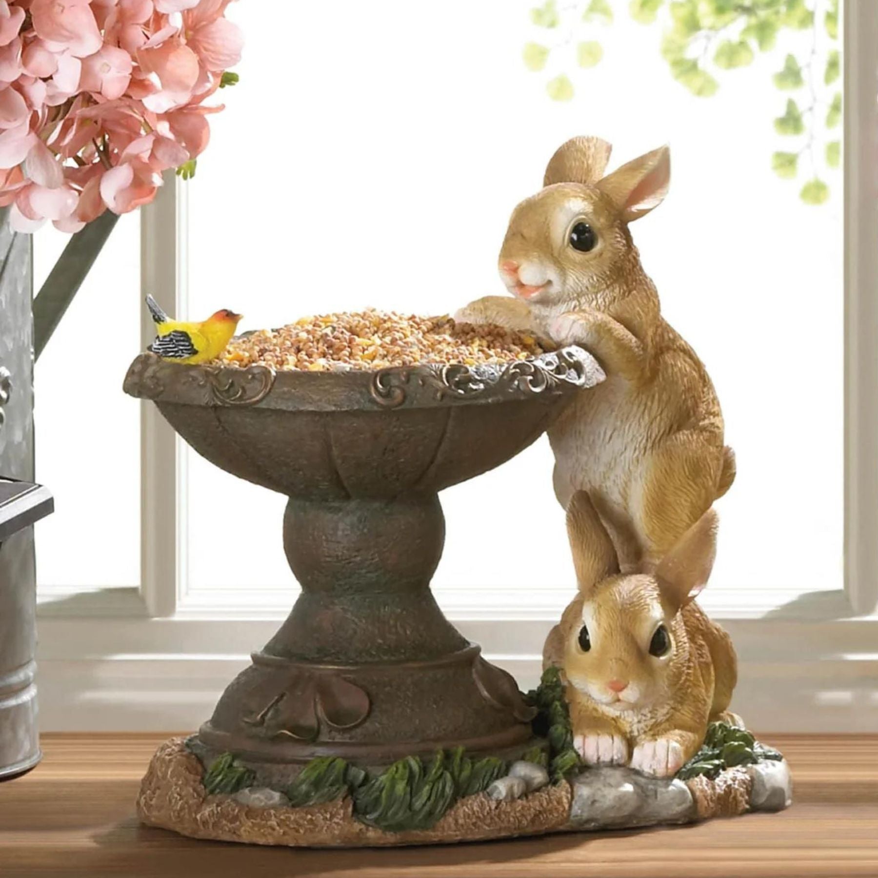Playful Bunnies Bird Feeder - Saunni Bee - Bird Feeders