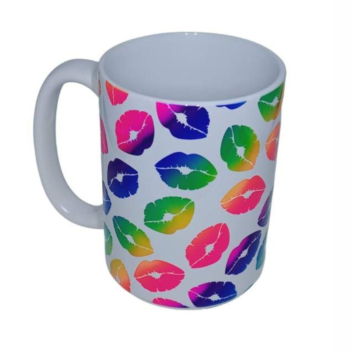 Rainbow Kisses Gay Pride Mug - Saunni Bee - Mugs