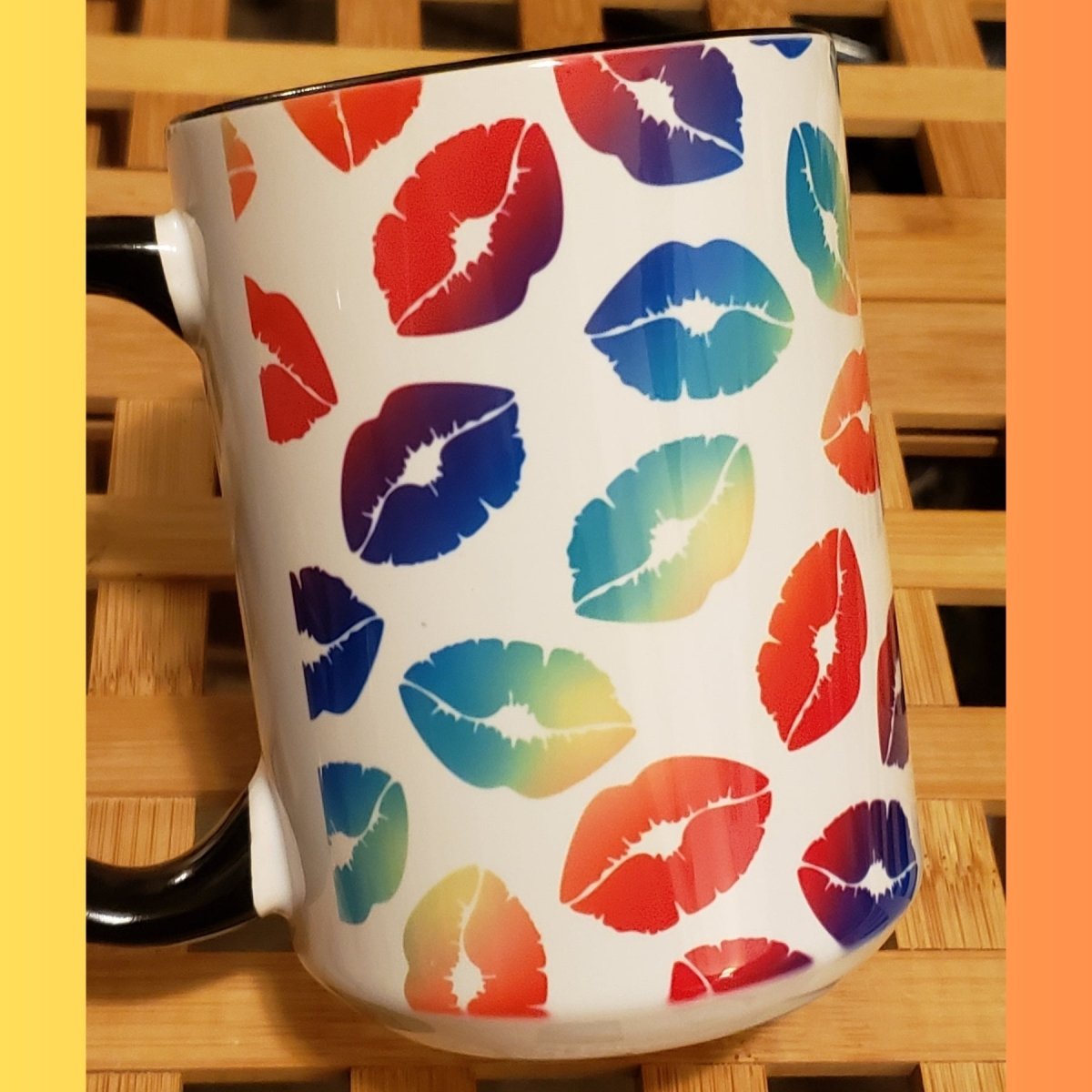 Rainbow Kisses Gay Pride Mug - Saunni Bee - Mugs