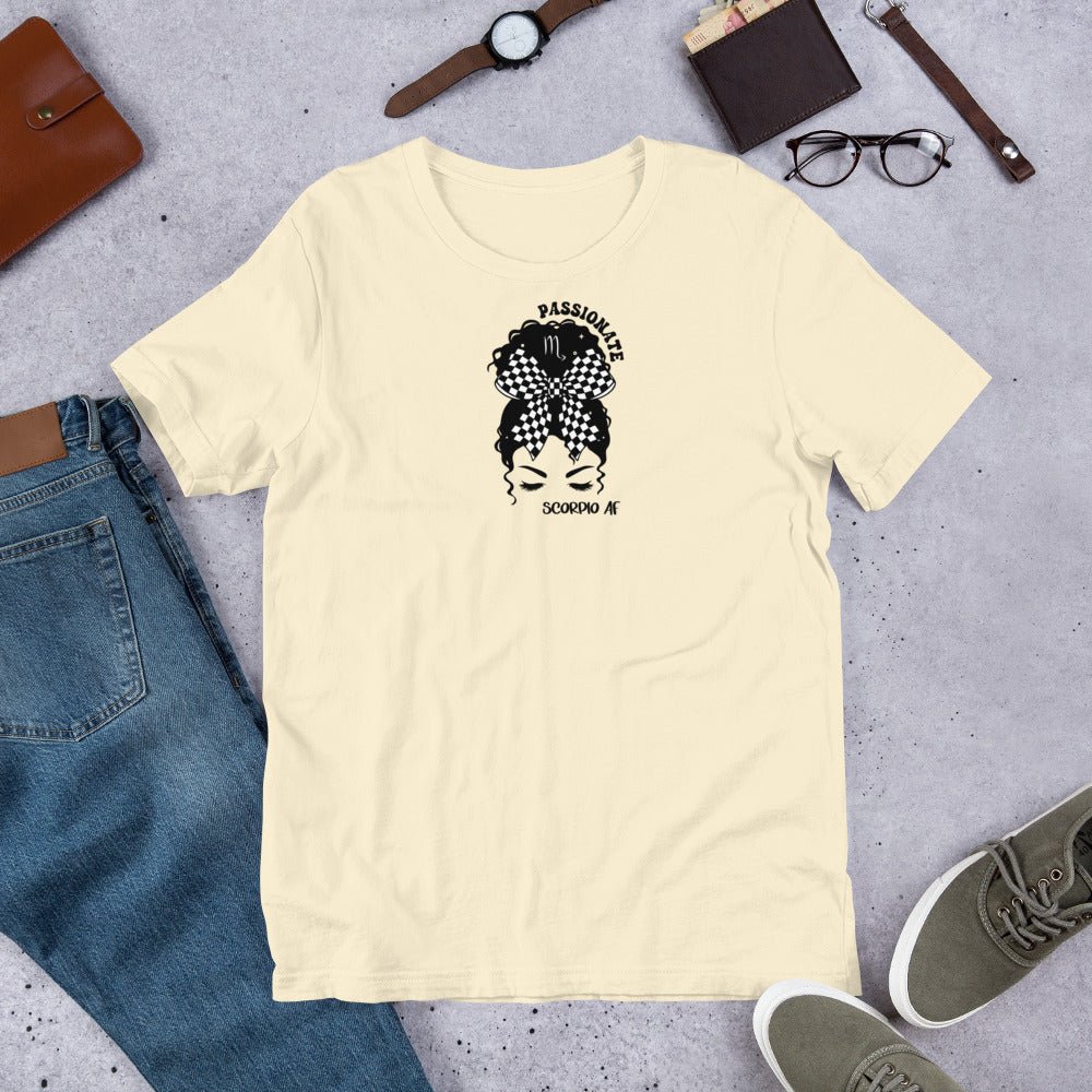 Scorpio AF Unisex T-Shirt – Personalizable Zodiac Gift Idea - Saunni Bee - Zodiac