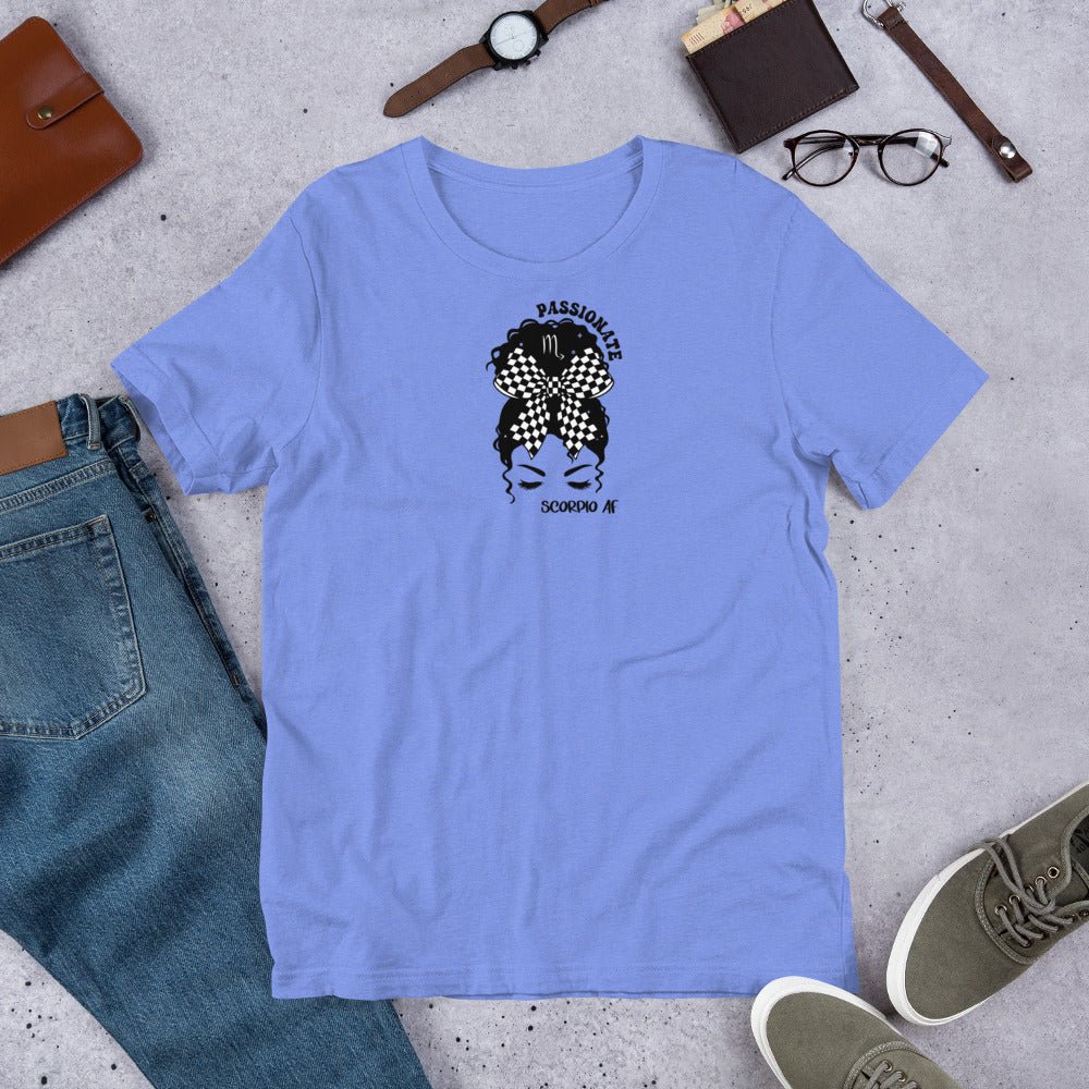 Scorpio AF Unisex T-Shirt – Personalizable Zodiac Gift Idea - Saunni Bee - Zodiac