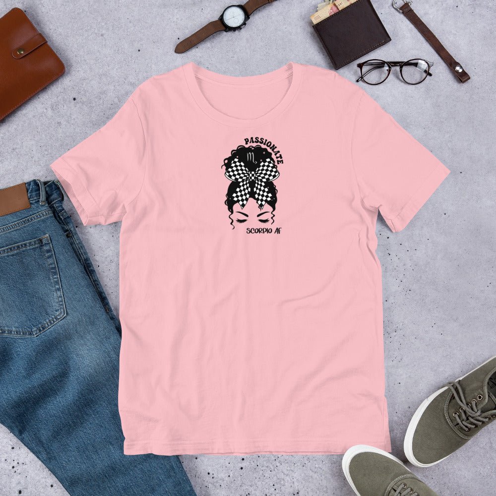 Scorpio AF Unisex T-Shirt – Personalizable Zodiac Gift Idea - Saunni Bee - Zodiac