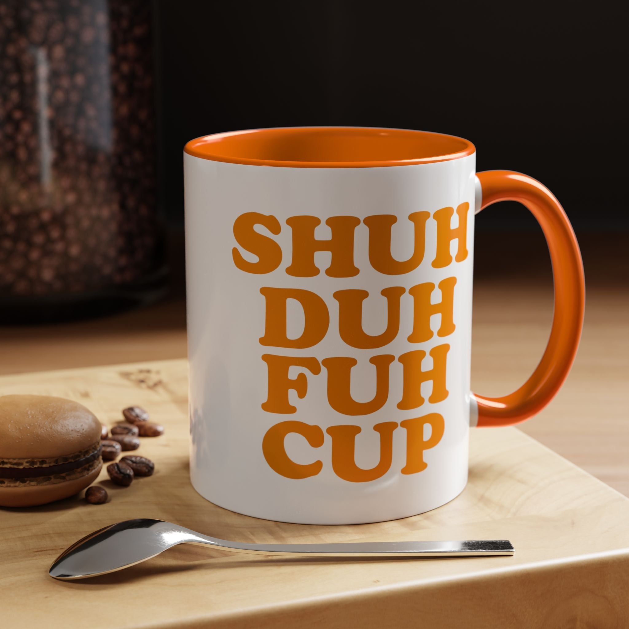Shuh Duh Fuh Cup Mug, Orange - Saunni Bee - Mug