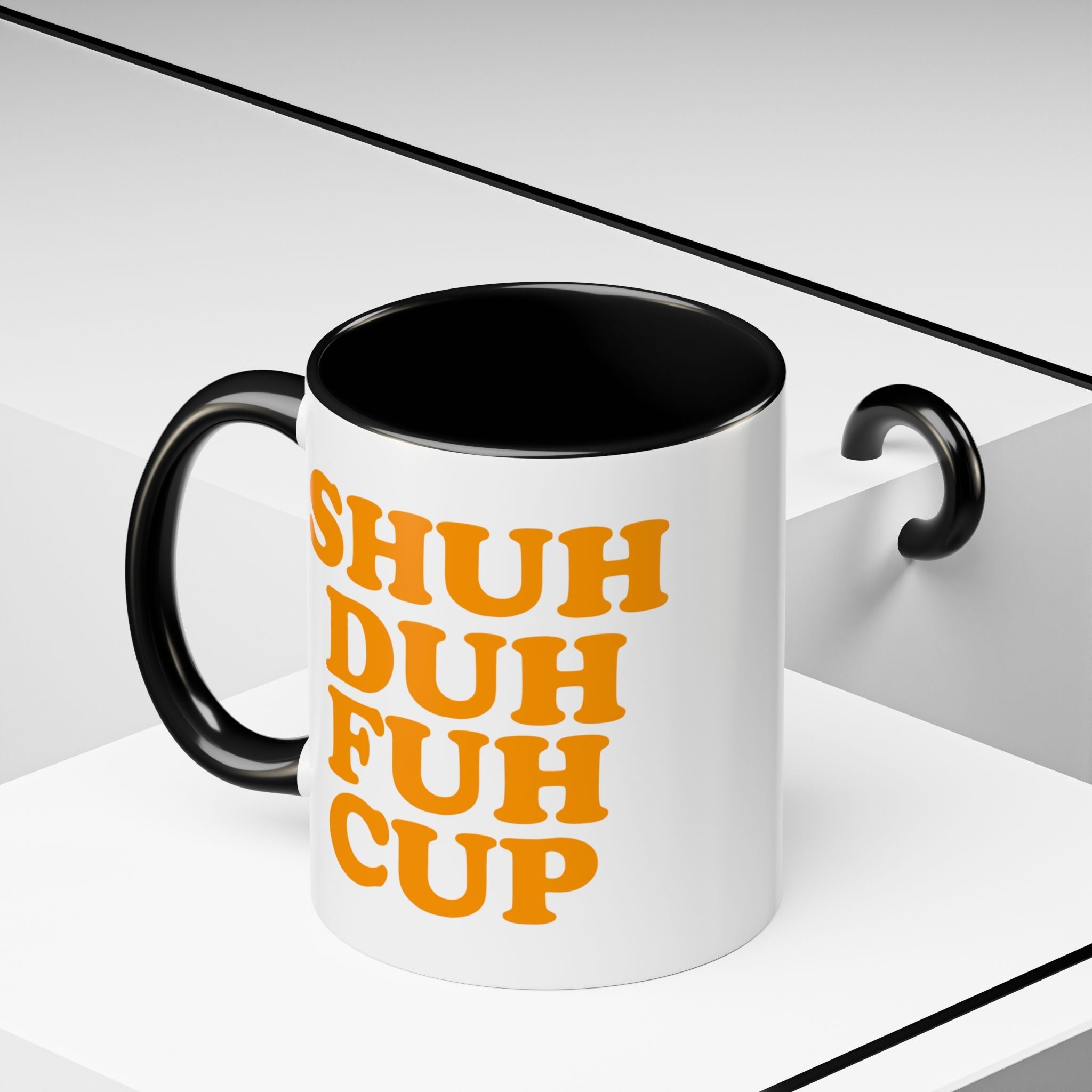 Shuh Duh Fuh Cup Mug, Orange - Saunni Bee - Mug