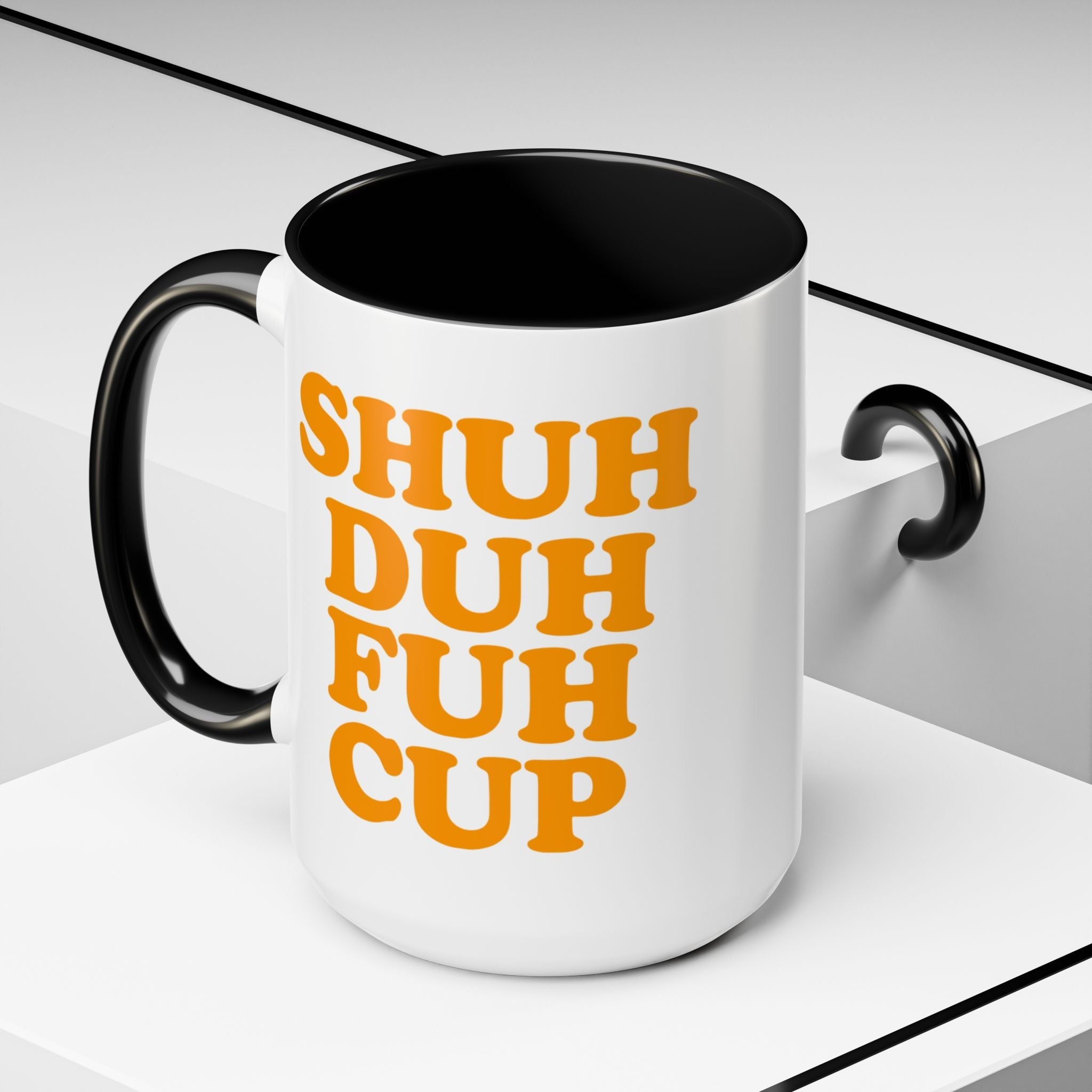 Shuh Duh Fuh Cup Mug, Orange - Saunni Bee - Mug