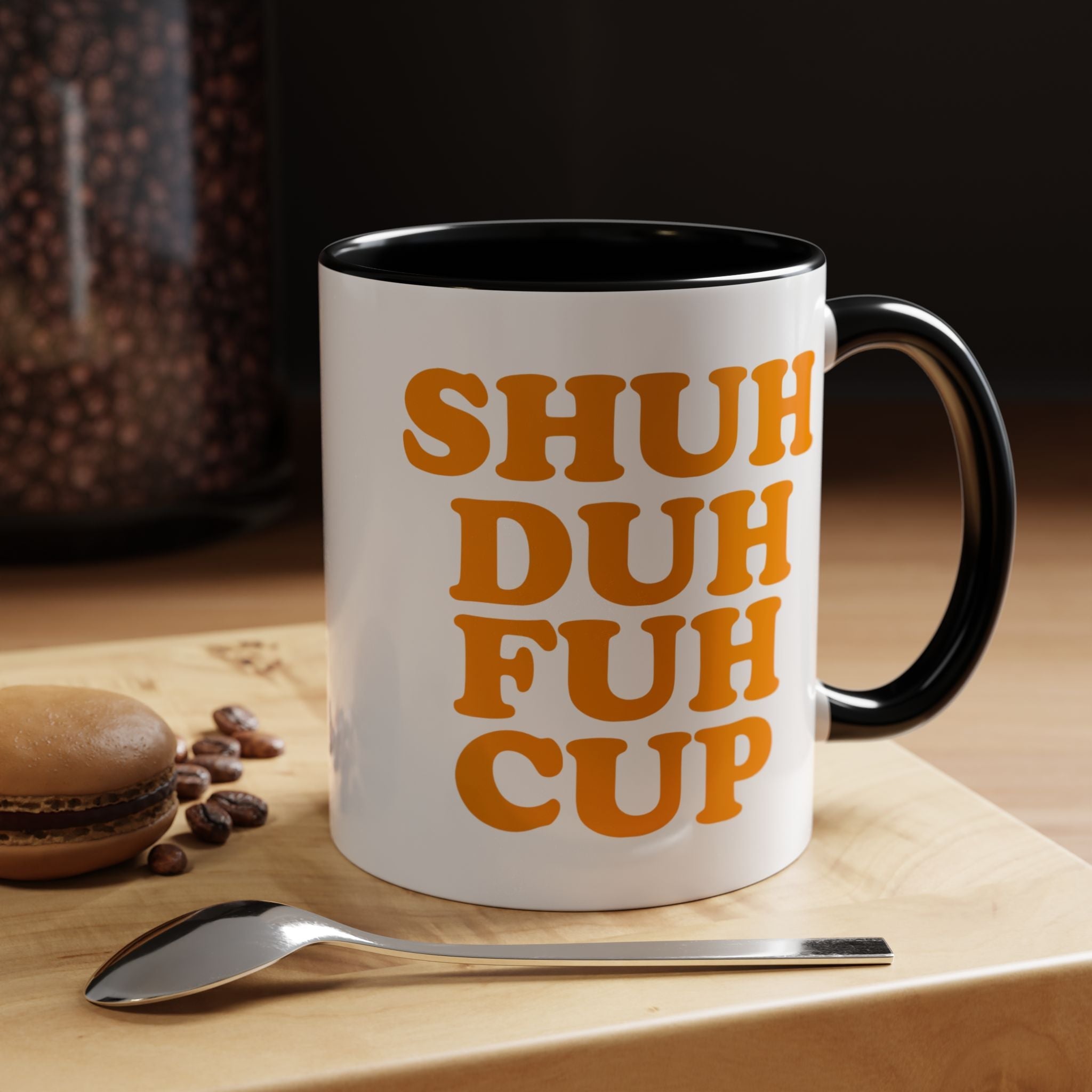 Shuh Duh Fuh Cup Mug, Orange - Saunni Bee - Mug