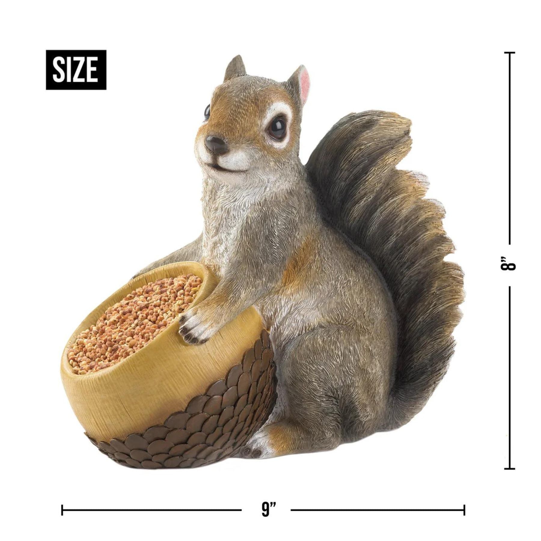 Squirrel and Acorn Bird Feeder - Saunni Bee - Bird Feeder