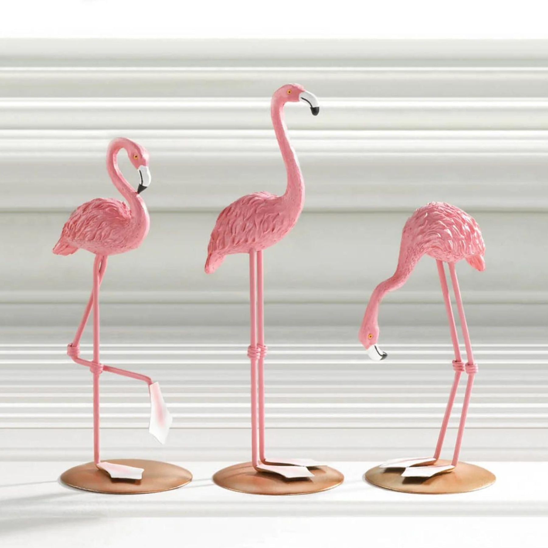 Tabletop Flamingo Trio - Saunni Bee - Sculptures & Statues