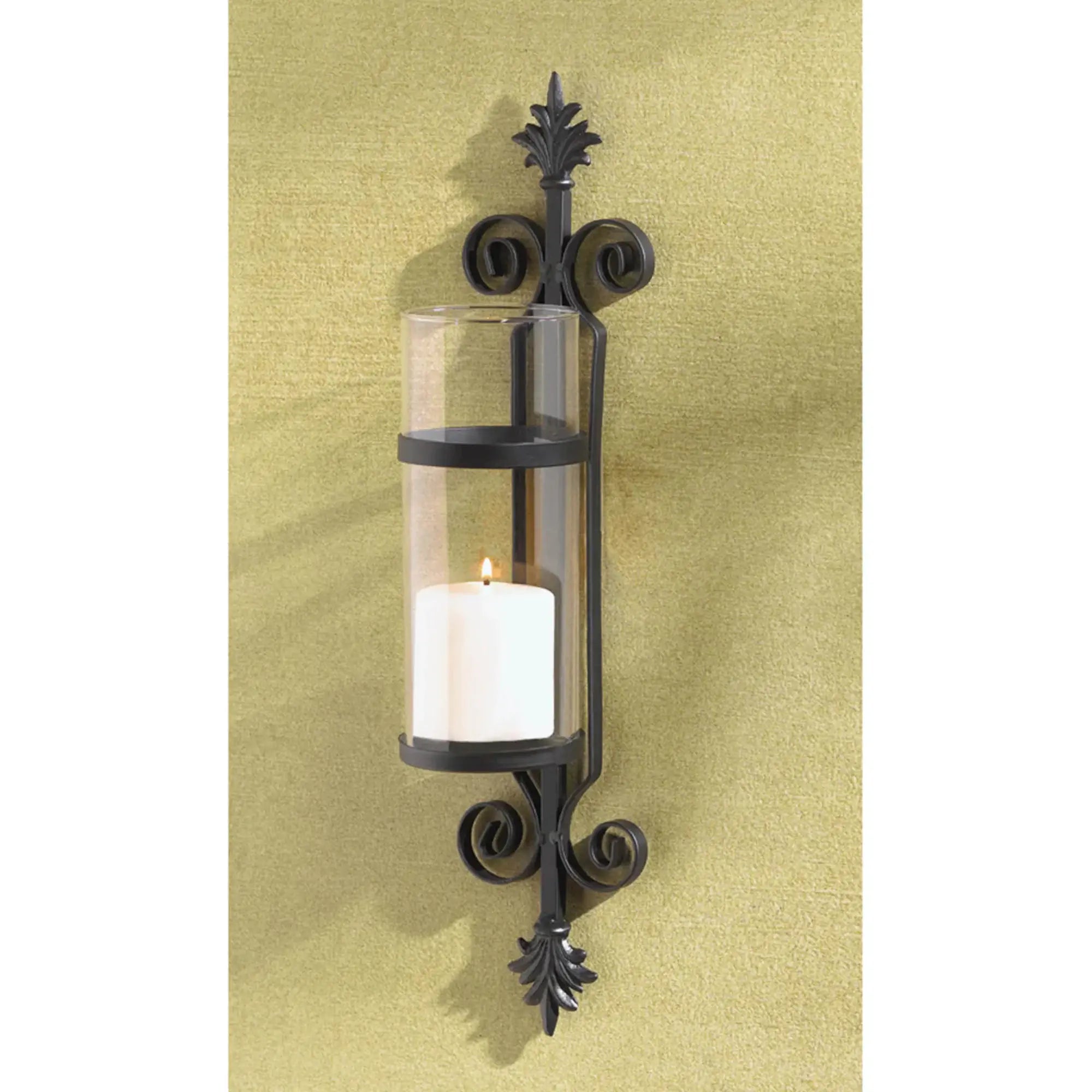 Ornate Scroll Candle Sconce