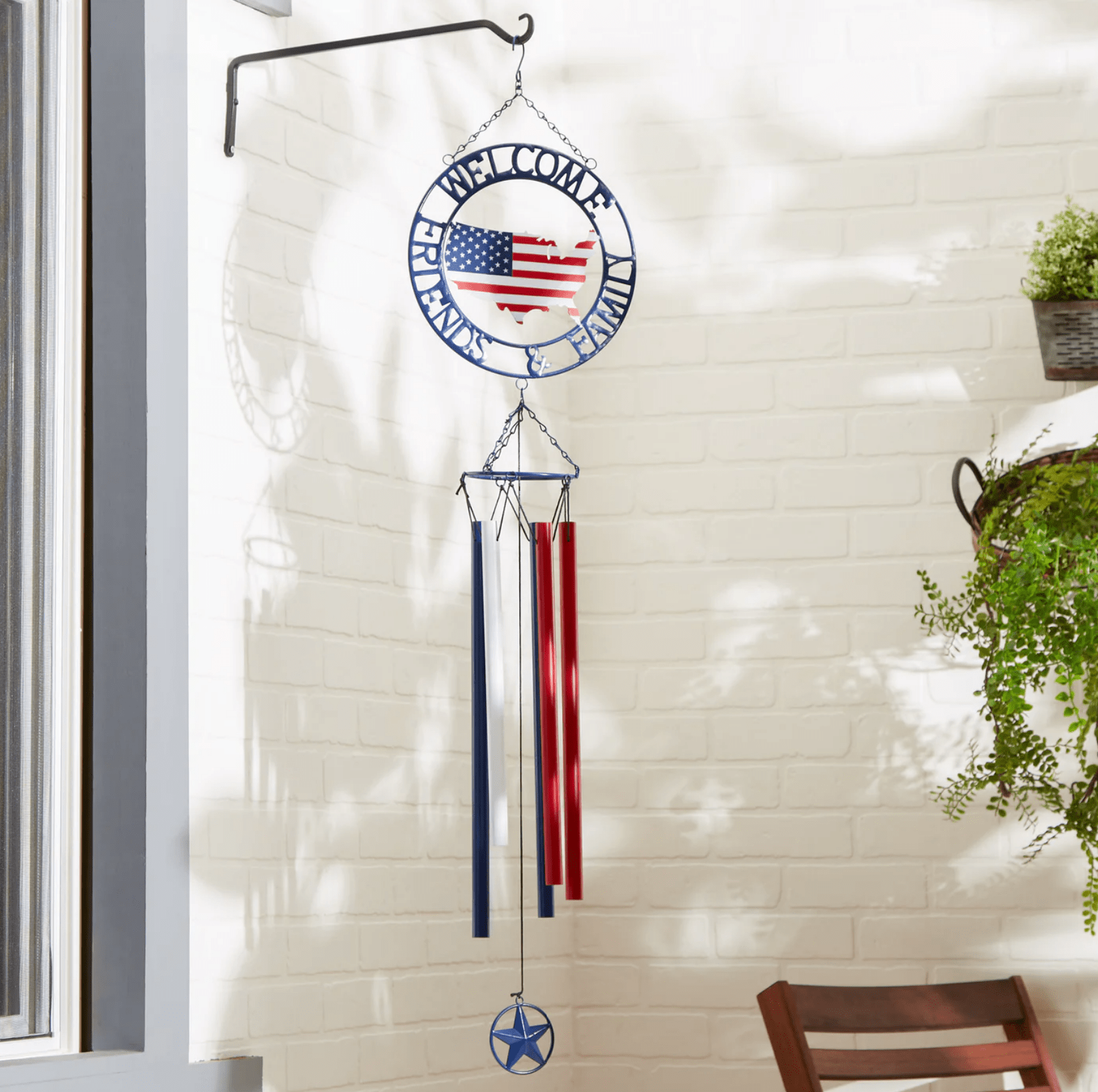 Weathervane Wind Chime - Patriotic Welcome Friends and Family - Saunni Bee - Weathervane
