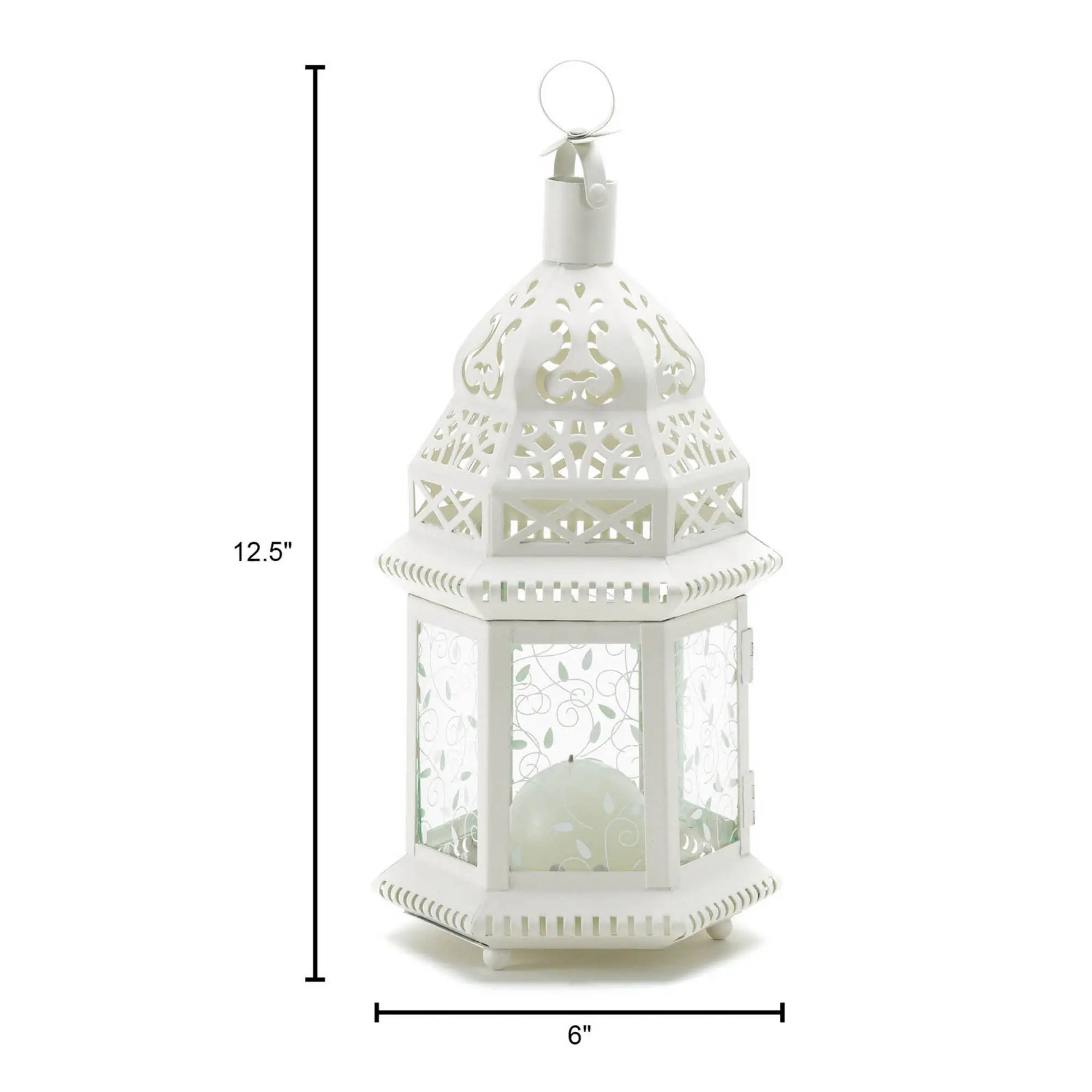 White Moroccan Lantern - Saunni Bee - Moroccan Lantern