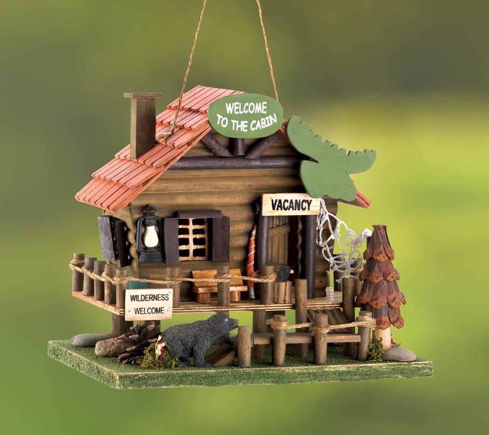 Woodland Cabin Birdhouse - Saunni Bee - Patio; Lawn & Garden