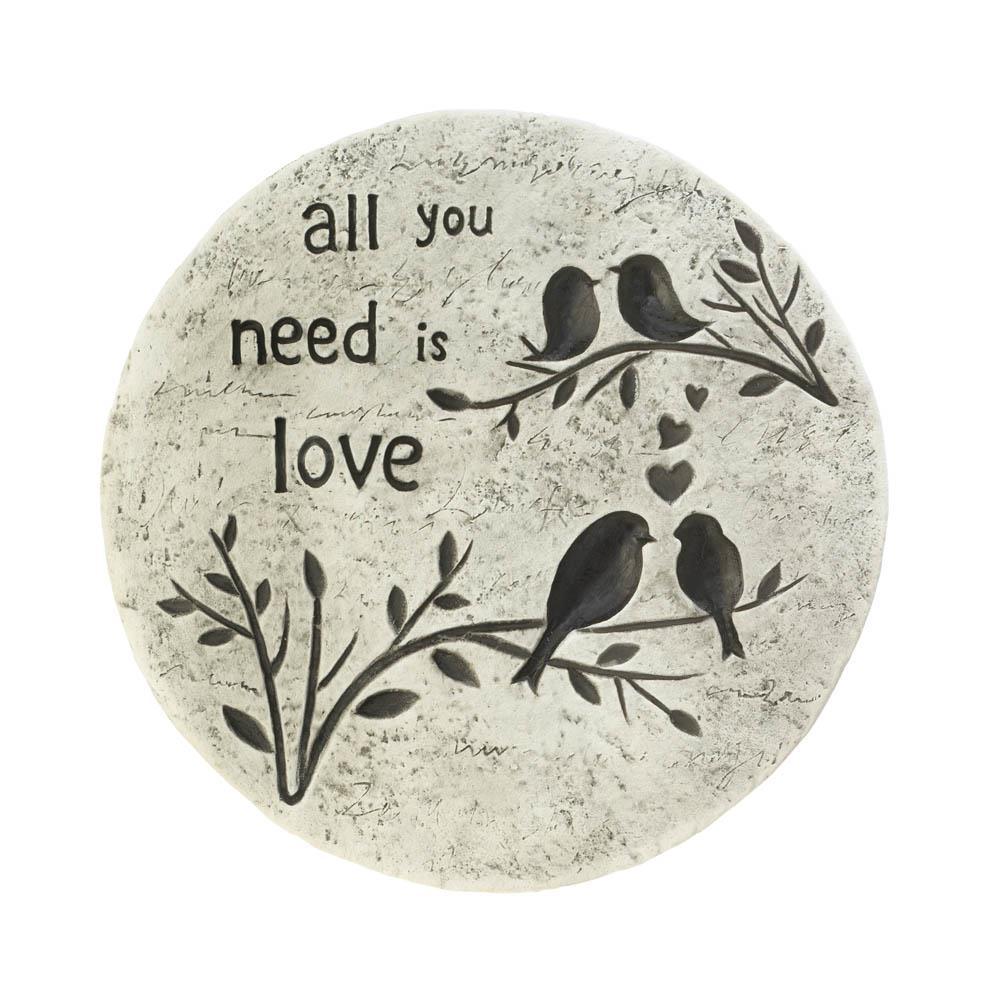 All You Need Is Love Stepping Stone - Saunni Bee - Patio; Lawn & Garden