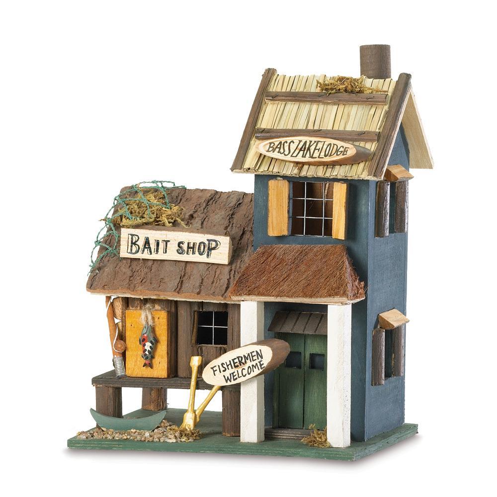 Bass Lake Lodge Birdhouse - Saunni Bee - Patio; Lawn & Garden