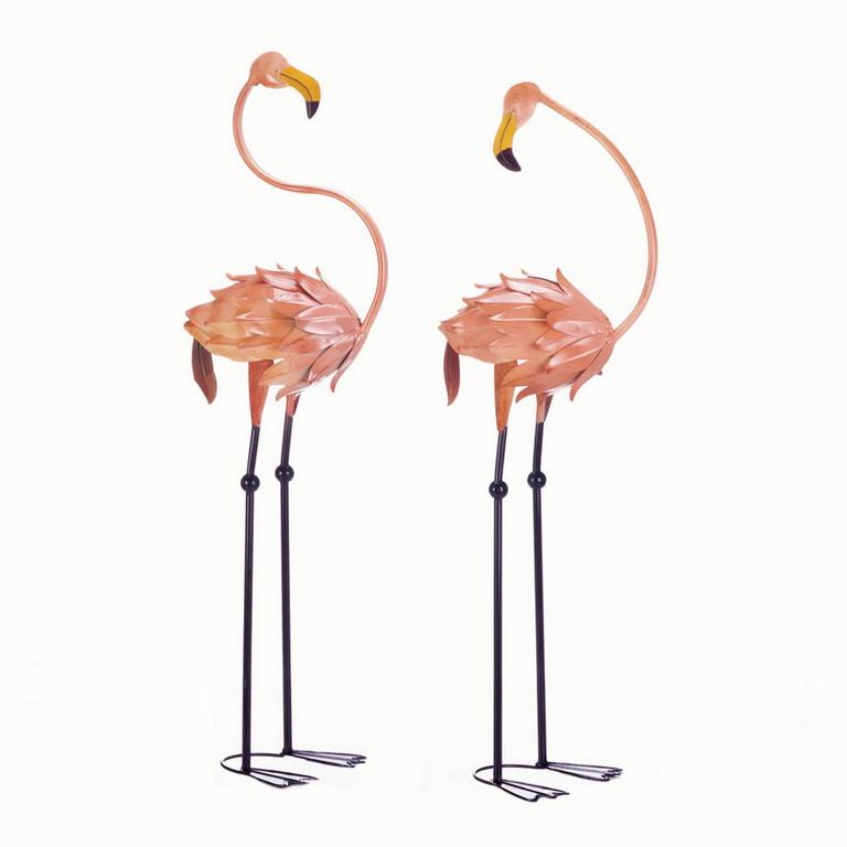 Flamboyant Flamingo Garden Stakes - Saunni Bee - Patio; Lawn & Garden