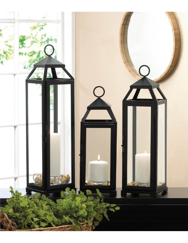 Large Sleek Candle Lantern - Saunni Bee - Lanterns