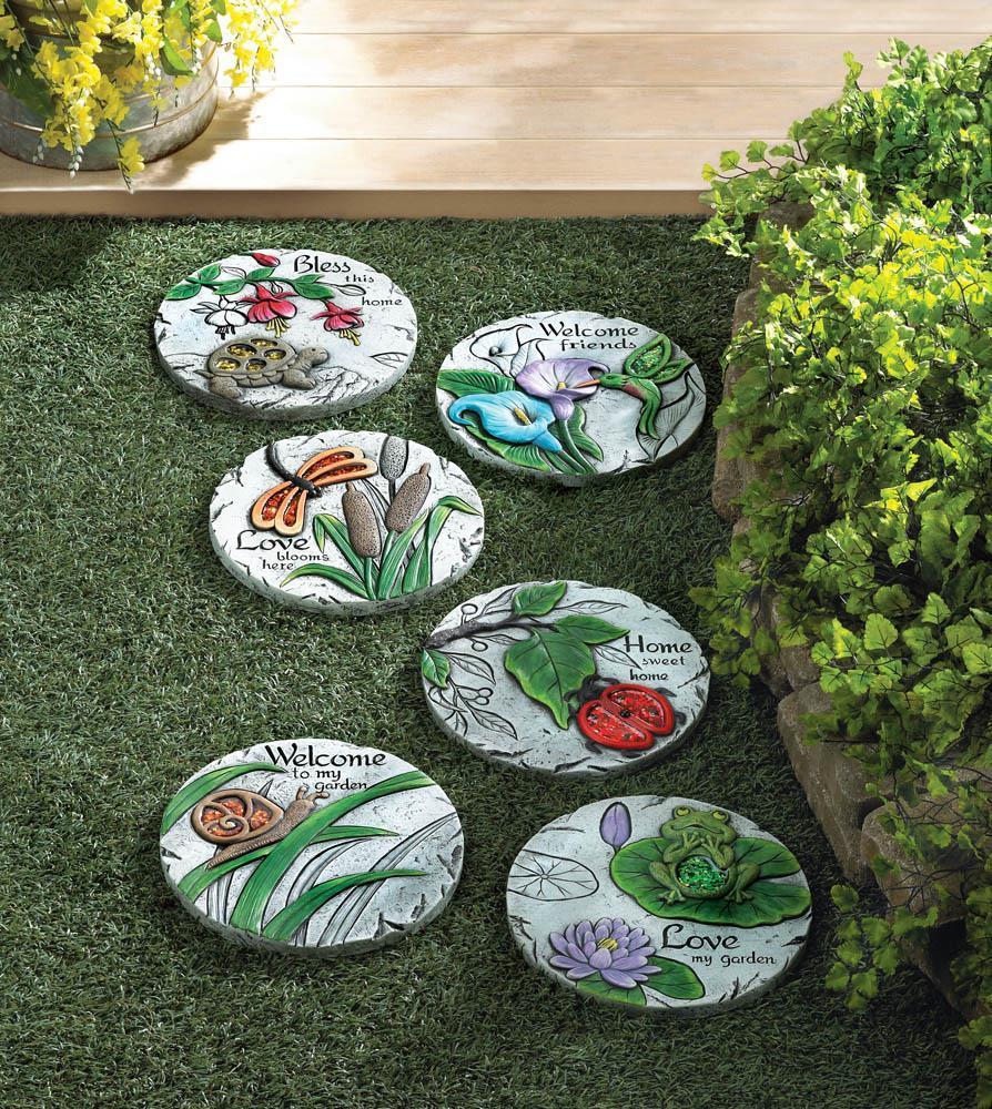 Love Blooms Here Stepping Stone - Saunni Bee - Patio; Lawn & Garden