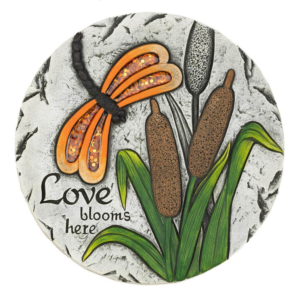 Love Blooms Here Stepping Stone - Saunni Bee - Patio; Lawn & Garden