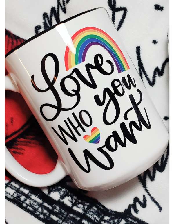 Love Who You Want Pride Mug - Saunni Bee - Mugs