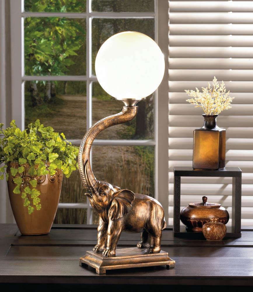 Trumpeting Elephant Lamp