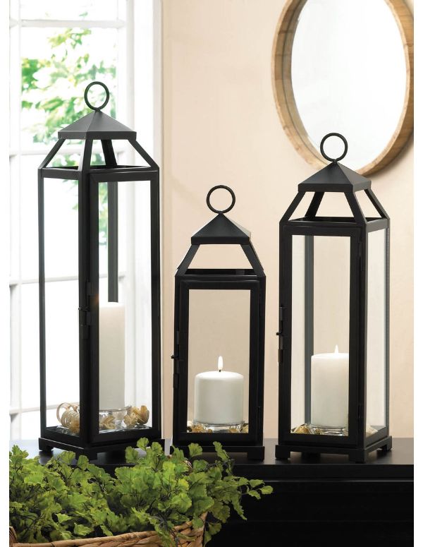 Medium Sleek Candle Lantern - Saunni Bee - Lanterns