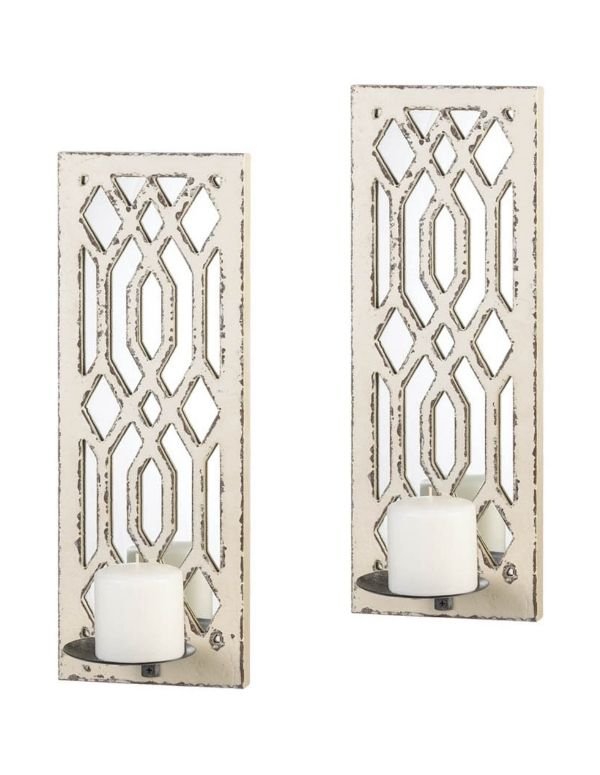 Mirrored Wall Sconce Set - Saunni Bee - Decor