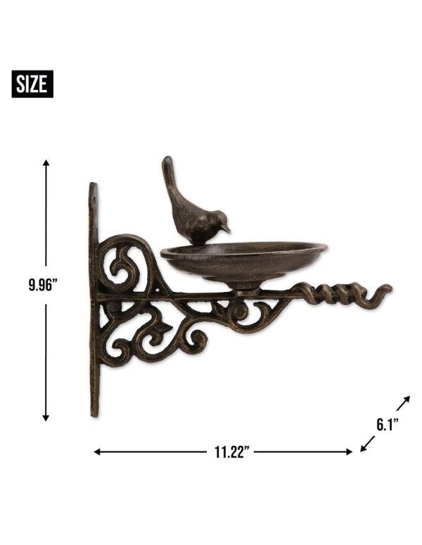 Ornate Wall Mounted Cast iron Bird Feeder - Saunni Bee - Bird Feeders