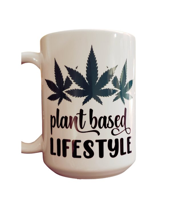 Plantbased Lifestyle Marijuana Pun Mug - Saunni Bee -