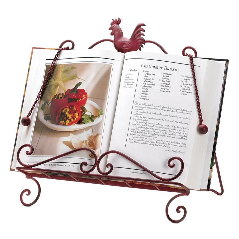Red Rooster Cookbook Stand - Saunni Bee - Home Decor