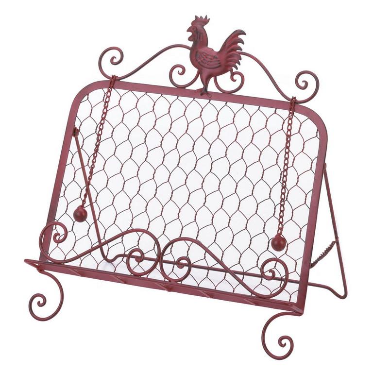 Red Rooster Cookbook Stand - Saunni Bee - Home Decor