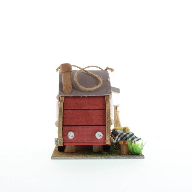 Red Trailer Birdhouse - Saunni Bee 