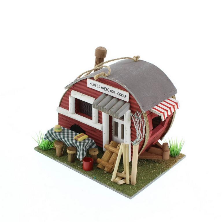Red Trailer Birdhouse