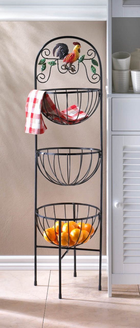 Rooster 3-Tier Kitchen Basket - Saunni Bee - Home Decor