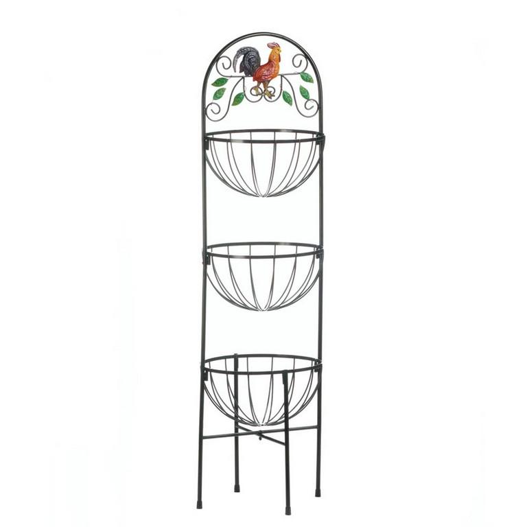 Rooster 3-Tier Kitchen Basket - Saunni Bee - Home Decor