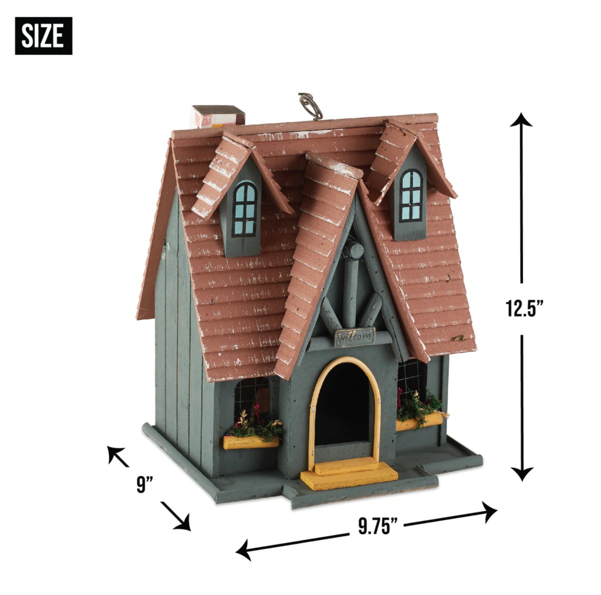 Storybook Cottage Birdhouse - Saunni Bee - Patio; Lawn & Garden