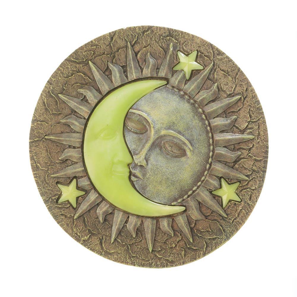Sun & Moon Glowing Stepping Stone - Saunni Bee - Patio; Lawn & Garden