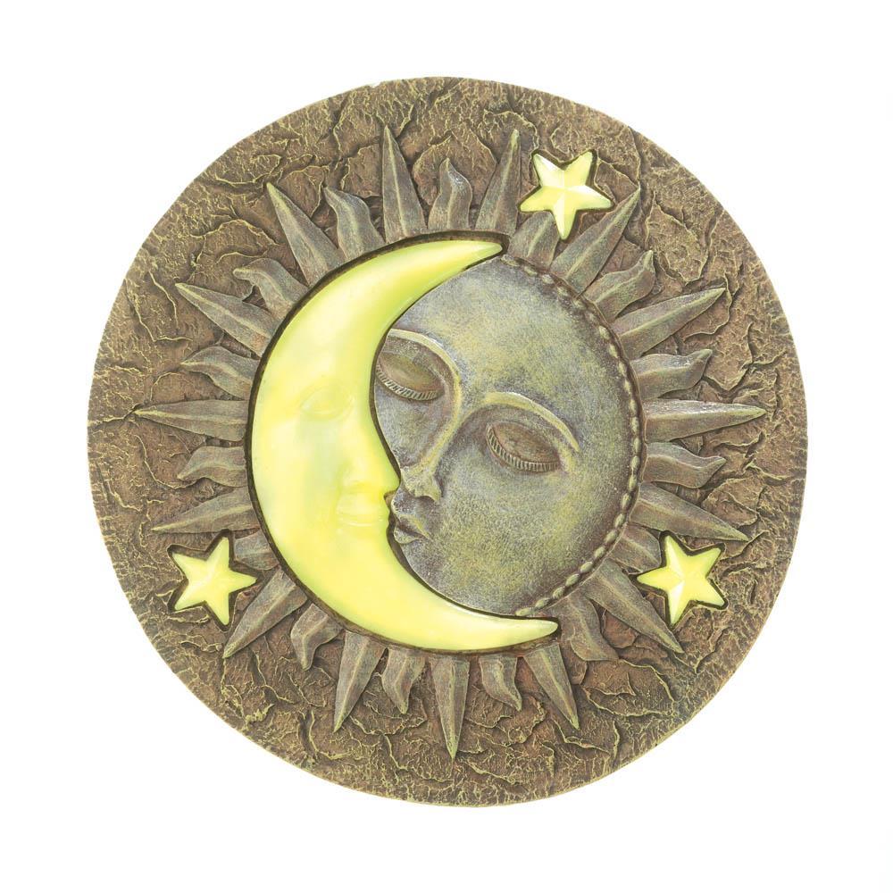 Sun & Moon Glowing Stepping Stone - Saunni Bee - Patio; Lawn & Garden